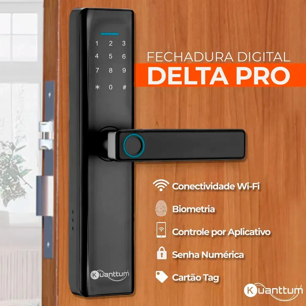 Fechadura eletrônica Kuanttum Delta Pro